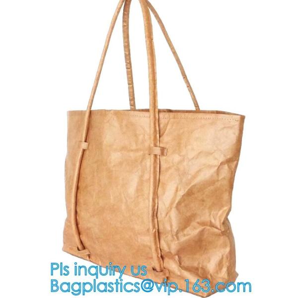 Fashion bag washable paper tote bag, standard size tote bag,washable kraft paper tote bag, washable kraft paper handbag