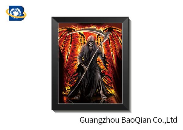Creative Designer Skull 3D Picture For Wall Decor , Flipped Changing Lenticular Poster
