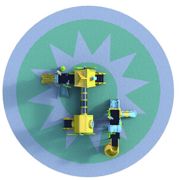 High Strength Outdoor Plastic Slide , Backyard Playground Equipment Anti Crack