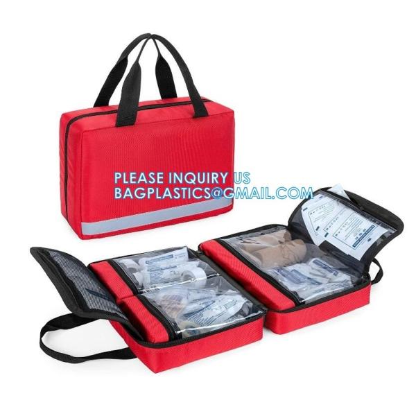Emergency Treatment Medical Bags Multi-Pocket for Home School Office Car Traveling Hiking Trip Daycare