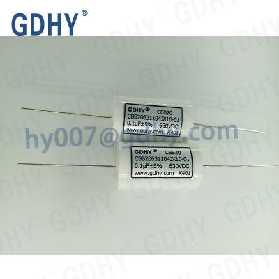 0.1UF 630VDC Axial Leads Tubular Film Capacitor Audio Frequency Circuits