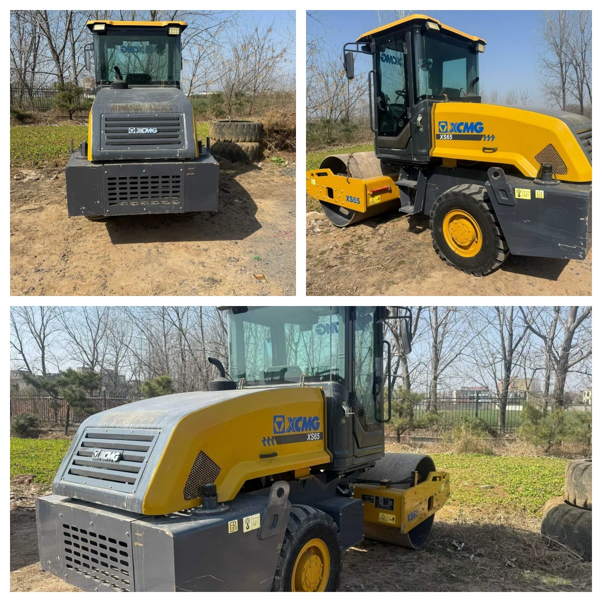 Used XCMG XS65 Small Ride-On Vibratory Road Roller 6.5 Ton Compaction Machine Equipment