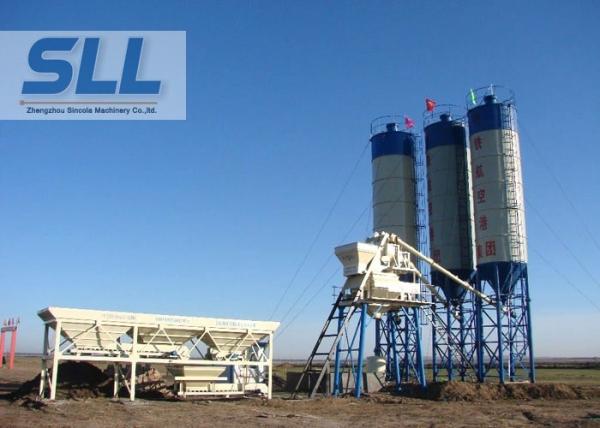 HZS35 Cement Concrete Batching Plant With Sealed Patent Convenient Operation