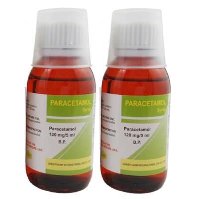 GMP Medicine of Paracetamol Syrup 125mg/5ml 100ml BP/USP/CP Standrad