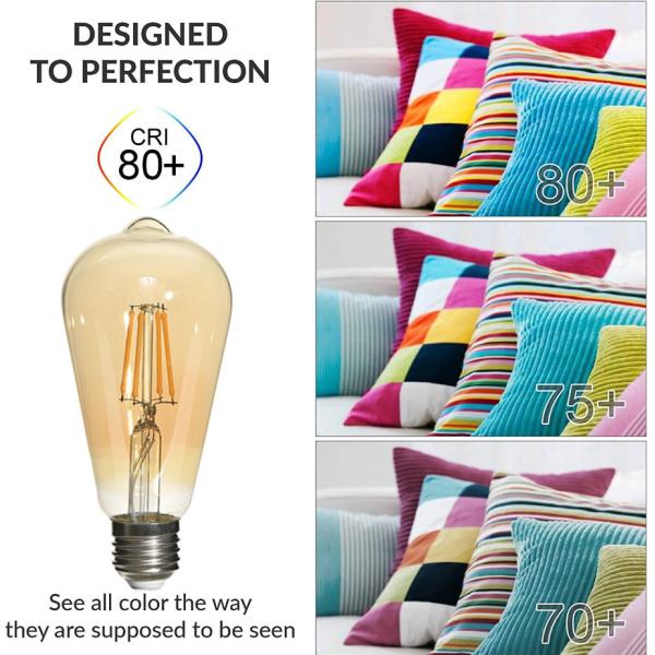 Шарики нити СИД СИД длинные Edison освещают - янтарное 6W 8W ST64 1050lm