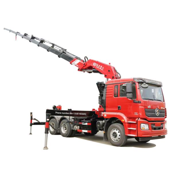 Camión Tractor Shacman Nuevo con Grúa de Brazo Plegable de 25 Toneladas