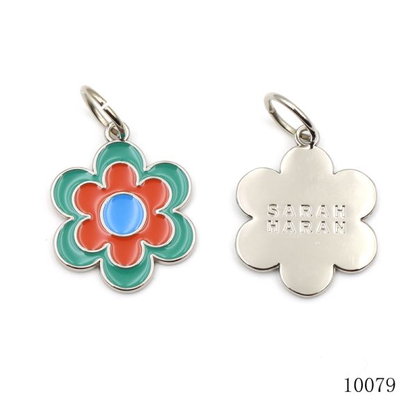 Zinc Alloy Metal Enamel Charms Soft Enamel Flower Bag Charms Colorful
