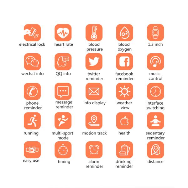 Ремень id RFID 13.56MHz спорта BT5.0 Nfc Ic фитнеса здоровья андроида дозора HL19 OEM Odm умный