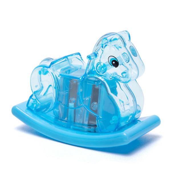 Patent Baby Kid Safe Promotion Gift Cheap  Rocking Cute Horse  Double Hole School Children Pencil Sharpener