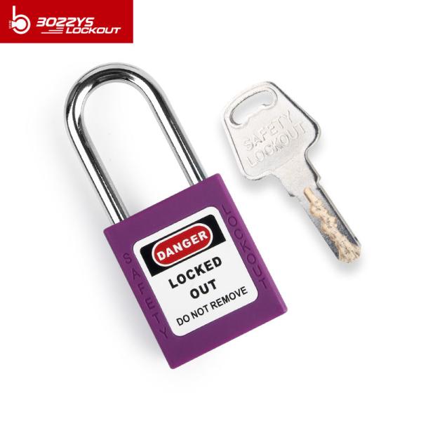 2018 BOSHI Best selling nylon body Industrial Safety Padlock with Keyed Alike