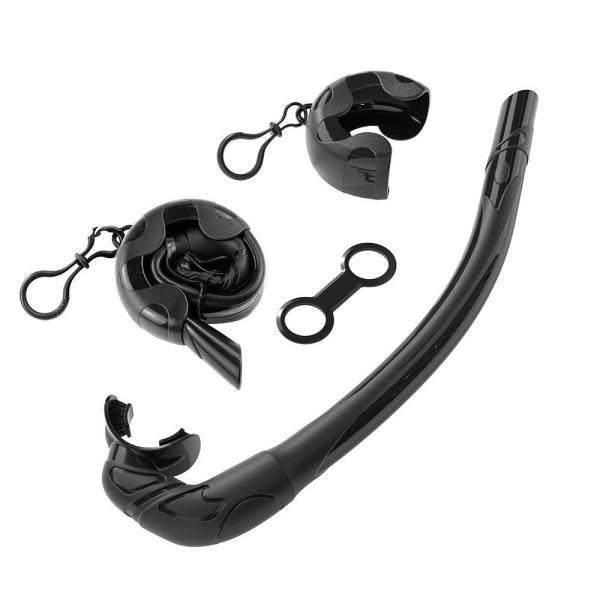 Foldable Roll Up Hard Shell Swimming Goggles Breathing Tube Snorkeling Breathing Tube