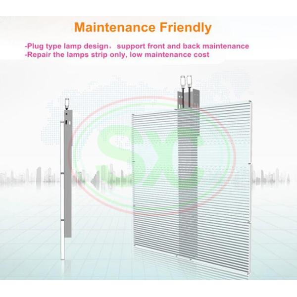 160° Viewing Angle Glass Wall Led Screen Video Transparent P3.91 For Windows