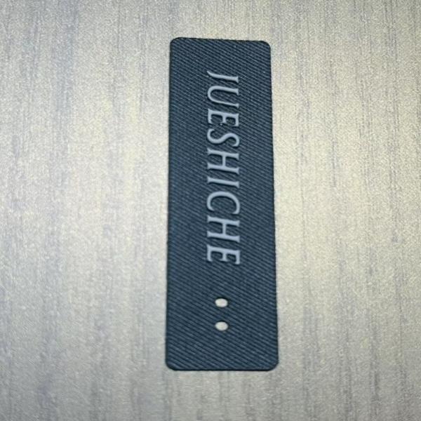 Custom Woven Heat Transfer Clothing Labels 42x62 For Bags Garment