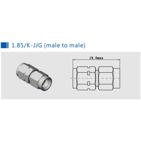 Passivated Stainless 1.85 to CSMP Male Adapter