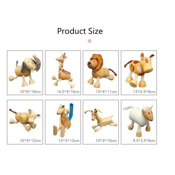 Wooden Simulation Small Animal Blocks Forest Farm Animal Dolls Early Childhood Building Blocks