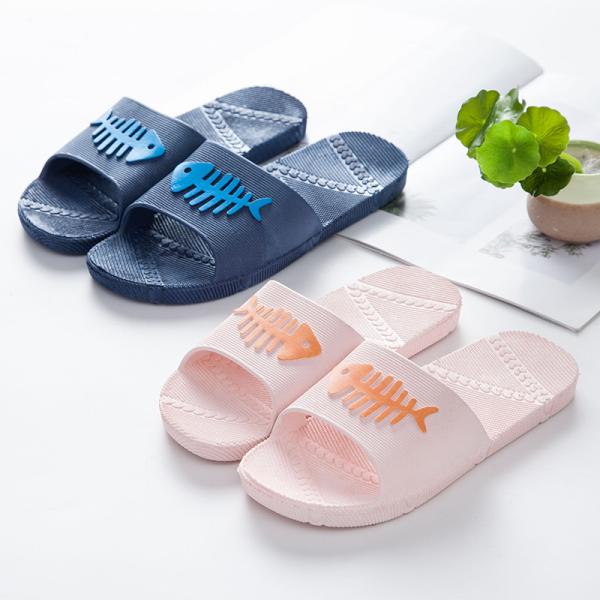 Summer Soft Bathroom Slippers , Hotel Bathroom Slippers Embossed Logo