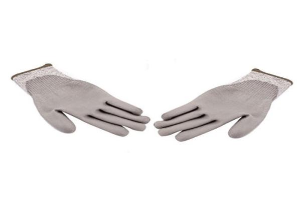 HPPE Liner Class 5 Cut Resistant Gloves Grey Color EN388 Certificates