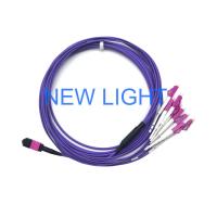 Fibra multimodo ótica de conector Om3 de Mpo - cabo ótico para o painel de remendo da gaveta de Mpo