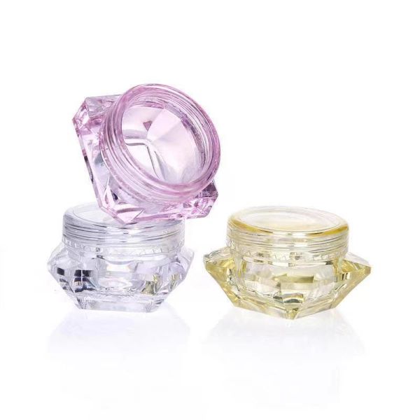 3g 5g Small Capacity Colorful PS Plastic Cream Jar Skin Serum Eye Cream Sample Container