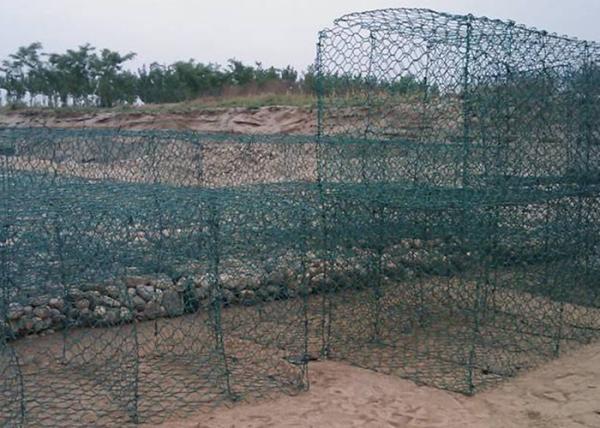 Caja de gabión recubierta de PVC verde de 2 a 6 m de malla hexagonal