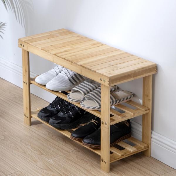 Living Room Furniture Shoe 2-Tier Boot Storage Racks Shelf Organizer Chair Seat for Entryway Hallway Home Stool Ottoman