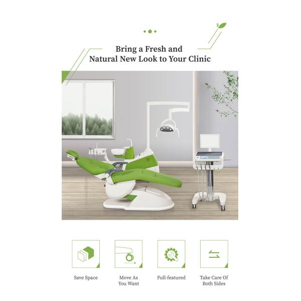 Cast Aluminum Backrest Stomatology Equipment Mobile Dental Cart Unit