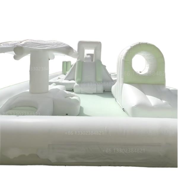 Shipping Way By Sea Kindergarten Water Slide Pool for Outdoor Inflatable Obstacle Race