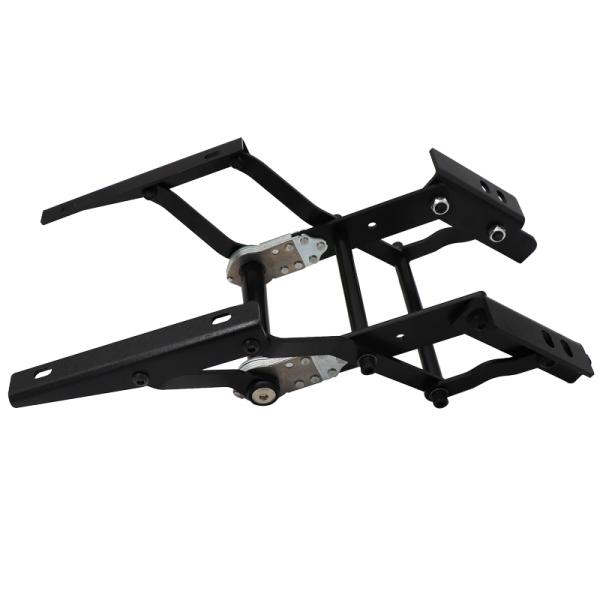 manual Adjustable leg rest support in a car seat