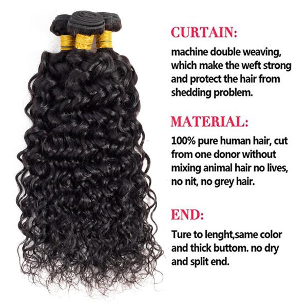 WATER WAVE Cheap Natural  Remy Indian Human Hair Vendor Weave Bundles and wefts