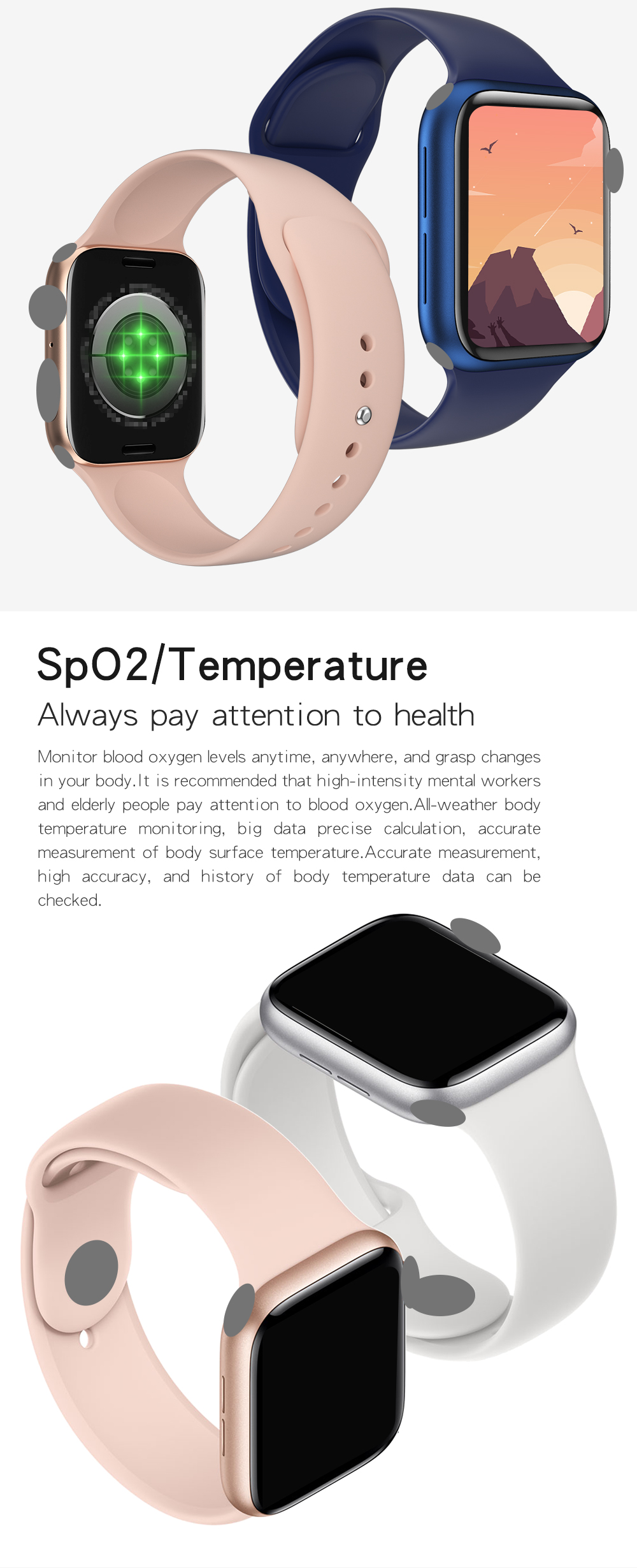 1.65in вспотело кровяное давление BT 4,0 BLE Smartwatch экрана касания доказательства