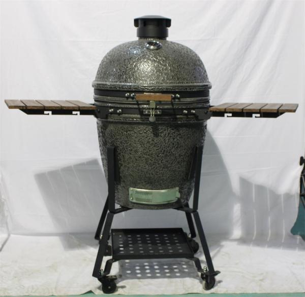 Black 54.6cm 21.5 Inch Ceramic Charcoal BBQ Cast Iron Grate