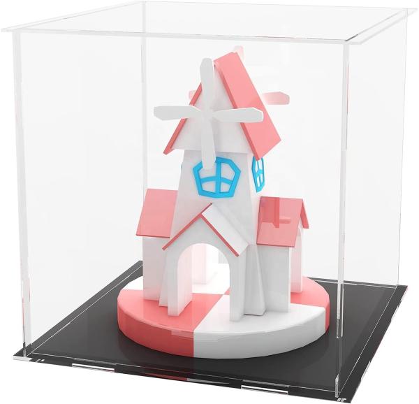 Lucite Acrylic Display Box Cases Clear Cube 5 Sided Display Box Pedestal