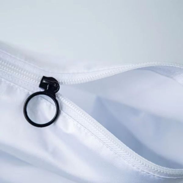 Blank White Polyester Peach Skin Sublimation Makeup Bag DIY Coin Bag Zipper Pencil Bag