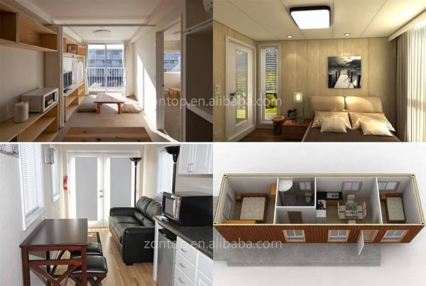 Zontop Modern Luxury Quick Concrete Construction Complete Large Contemporary 40ft Container House Prefab Office House