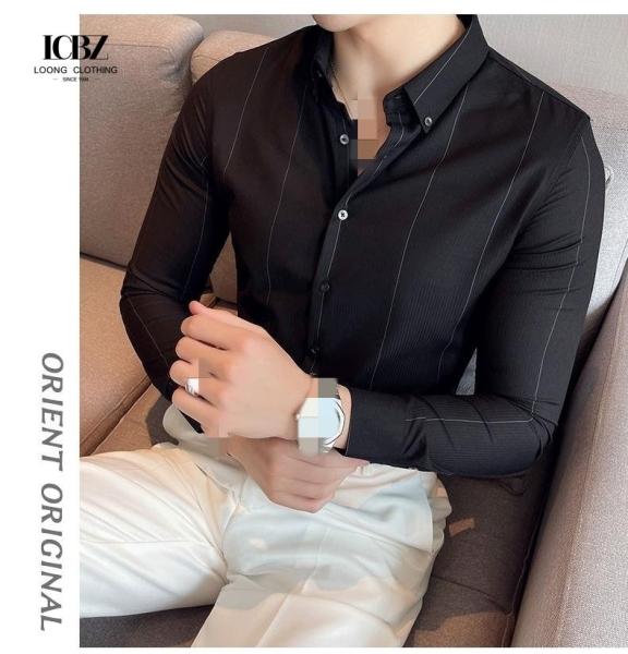 Camisa Clássica Homem Slim Fit Com Estilo Casual 100% Algodão