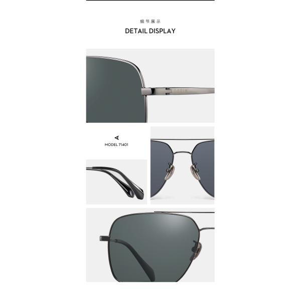 Men Metal Frame Polarized Sunglasses Multiple Color Green Grey Blue UV Protection