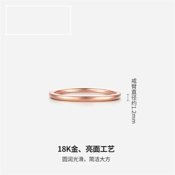 Bandas Minimalistas de Oro de 18K