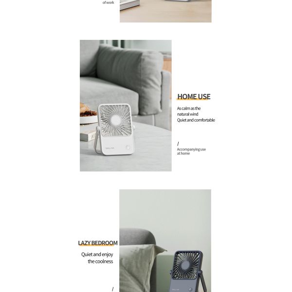 Portable Mini Foldable Desk Fan Three Speed Wind And Lightweight Design OEM Logo