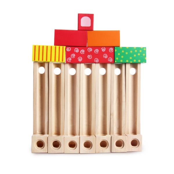 33Pcs Marble Wooden Building Blocks Toy Educational For Children Kid