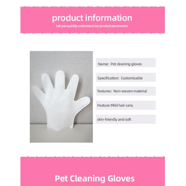 OEM ODM Disposable Dog Cleaning Gloves Nonwoven Gloves Customized