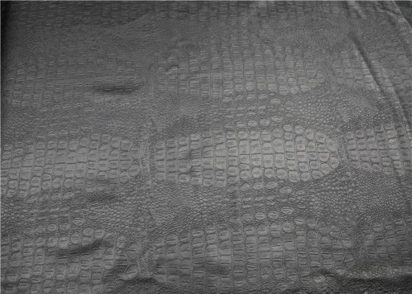 Garment Pvc Faux Leather , Pvc Leather Fabric Crocodile Embossed Design