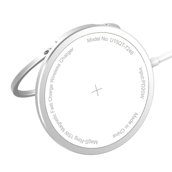 U-Way wireless charger, Magsafe,Magnetic charging stand station, Qi，15W compatible with iphone 12 Aluminium metal