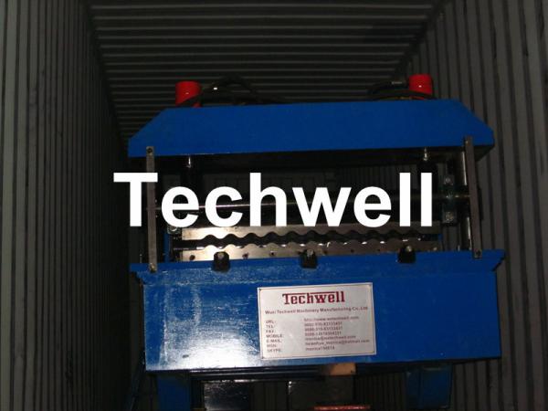 Steel Metal Roof / Roofing Sheet Making Machine For 0.2 - 0.8mm Material