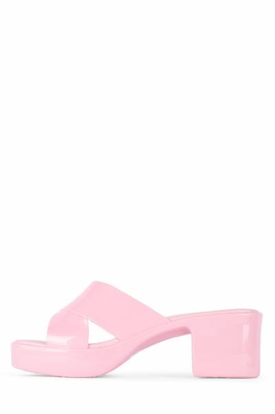 High End PVC Womens Wedge Heeled Shoes 7cm Platform Wedge Slippers