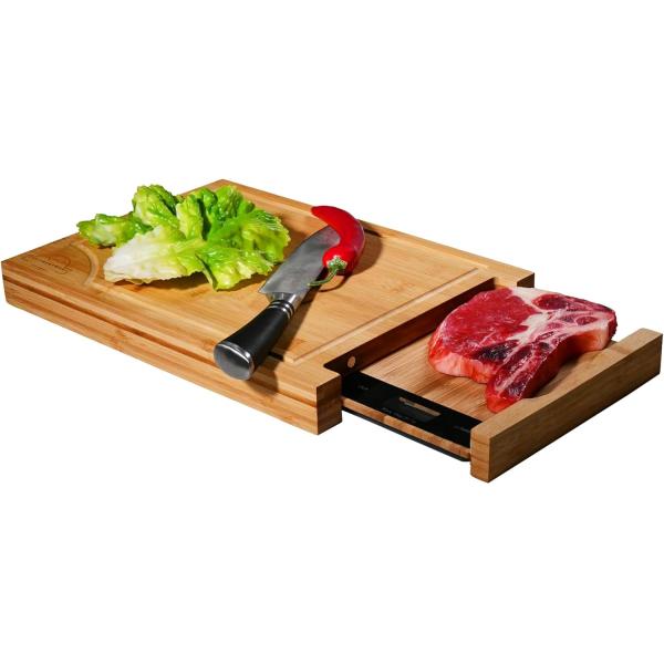 Detachable Digital Scale Bamboo Chopping Board for Eco-Friendly Kitchen Efficiency