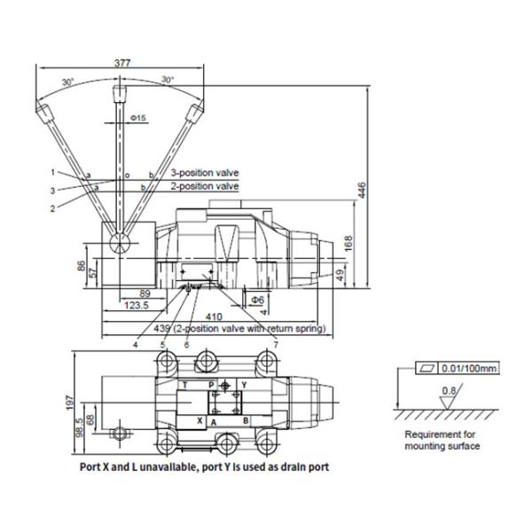 Mobile 4 Way 3 Position Directional Control Valve Manually Operated WMM16 25 32
