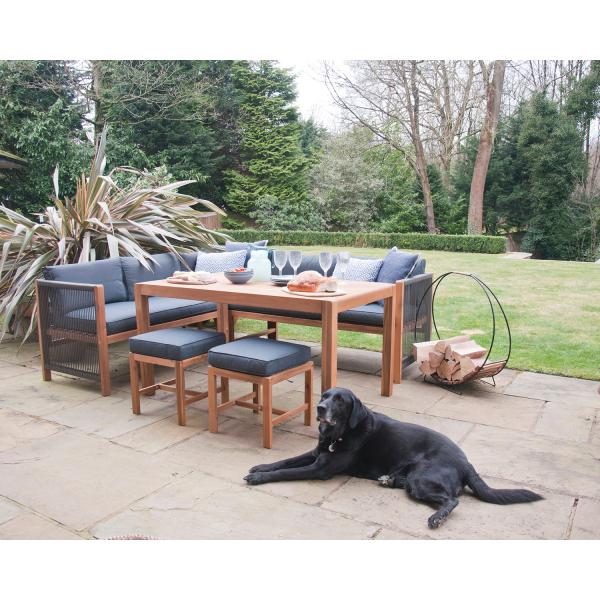 Outdoor Dining Set featuring Solid Wood Corner Sofa and 3 Seater Bench for Relaxing Meals