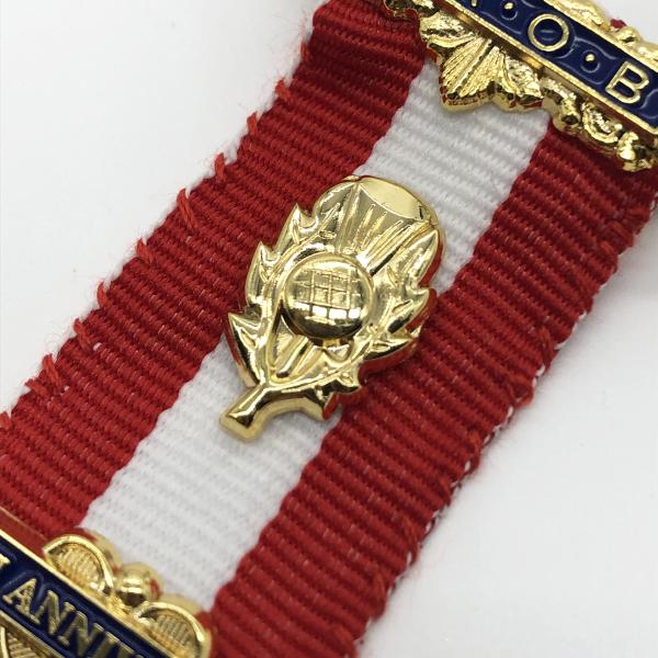 Association Enamel Miraculous Medal , Custom Catholic Religious Medals With Ribbon