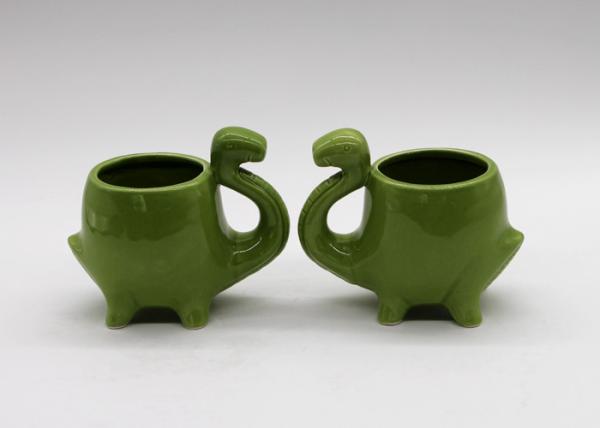 Green Dolomite Ceramic 3D Mug Novelty Dinosaur Coffee Mug 12 Oz With Handle