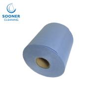 Tissu non tissé non pelucheux bleu de Spunlace de pâte de bois pour l'essuyage des véhicules à moteur